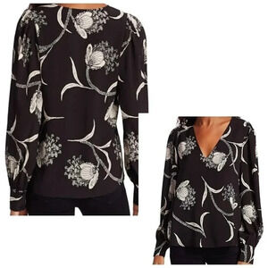 Tahari Floral Printed Blouse